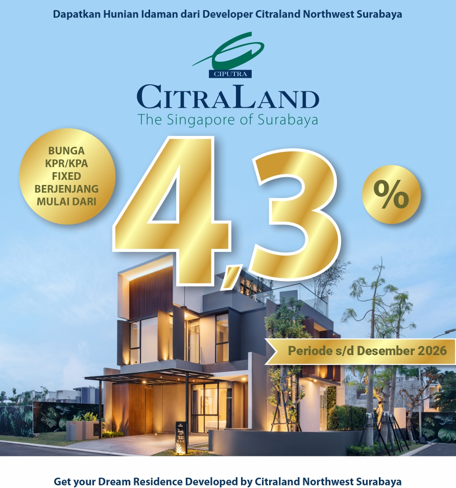 Program myHOME Loan Developer Citraland Northwest Surabaya