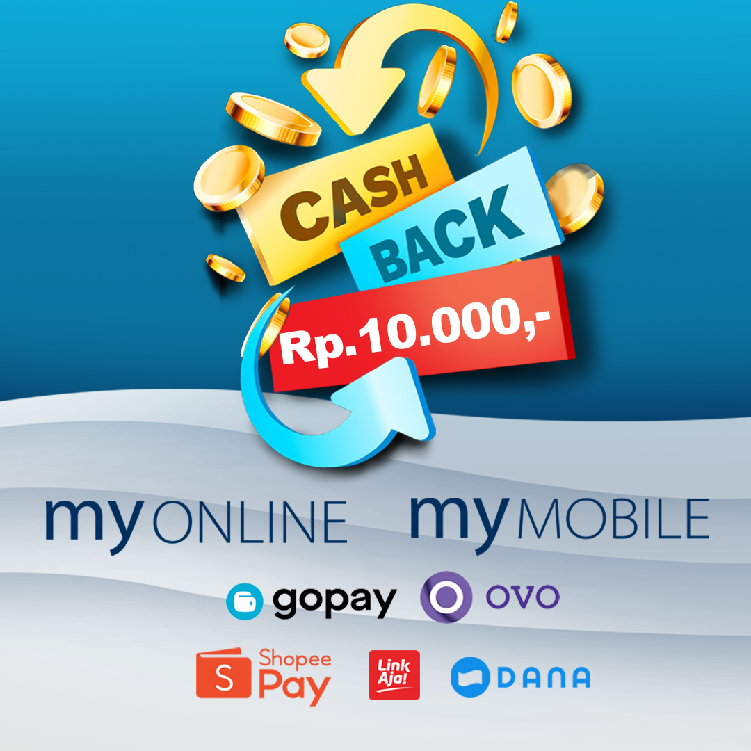 Program Cashback Top-up E-Wallet via myONLINE, & myMOBILE